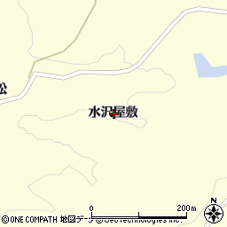 岩手県一関市花泉町老松水沢屋敷周辺の地図