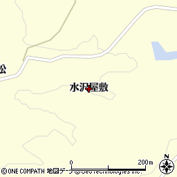 岩手県一関市花泉町老松（水沢屋敷）周辺の地図