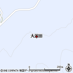 岩手県一関市藤沢町保呂羽大沢田周辺の地図