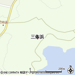 宮城県気仙沼市三作浜周辺の地図