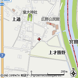 山形県酒田市広野上通47周辺の地図