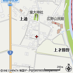 山形県酒田市広野上通89周辺の地図