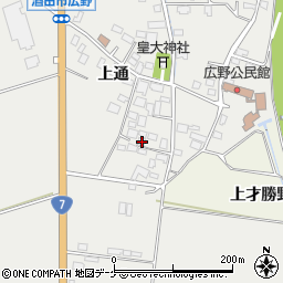 山形県酒田市広野上通87周辺の地図