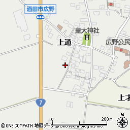 山形県酒田市広野（上通）周辺の地図
