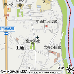 山形県酒田市広野上通13周辺の地図