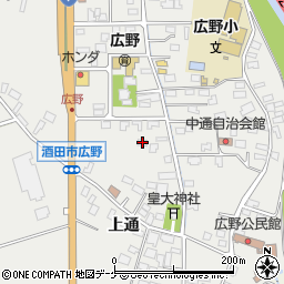 山形県酒田市広野上通134周辺の地図