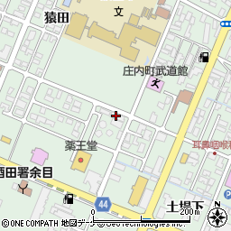 庄内町役場　企業課下水道係周辺の地図