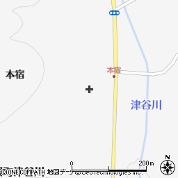 岩手県一関市室根町津谷川周辺の地図