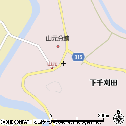 山形県酒田市山元土倉周辺の地図