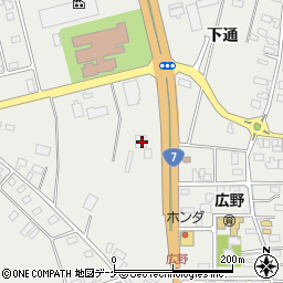 山形県酒田市広野上通179周辺の地図