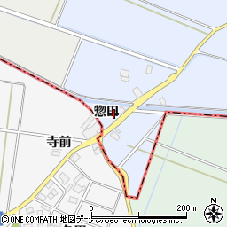 山形県酒田市局惣田周辺の地図