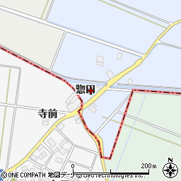 山形県酒田市局（惣田）周辺の地図