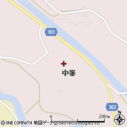 山形県酒田市山元中峯周辺の地図