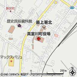真室川町役場　防災放送確認ダイヤル周辺の地図