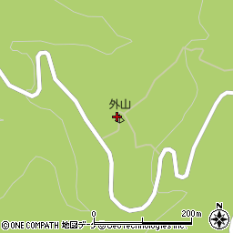 外山キャンプ場周辺の地図