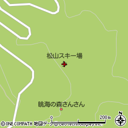 松山スキー場周辺の地図