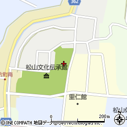 酒田市　松山城址館周辺の地図