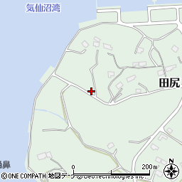 宮城県気仙沼市田尻周辺の地図