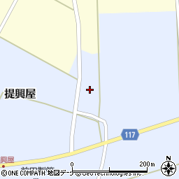 山形県東田川郡庄内町提興屋田尻周辺の地図