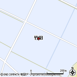 山形県酒田市竹田周辺の地図