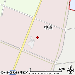 山形県酒田市木川中道周辺の地図