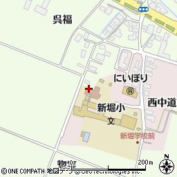 酒田市　新堀コミュニティ・防災センター周辺の地図