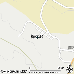 岩手県一関市藤沢町藤沢梅ケ沢周辺の地図