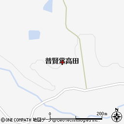 宮城県栗原市金成普賢堂高田周辺の地図