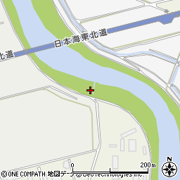 山形県酒田市広野葉萱場周辺の地図