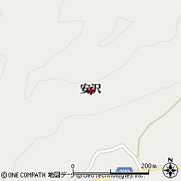 山形県最上郡金山町安沢周辺の地図