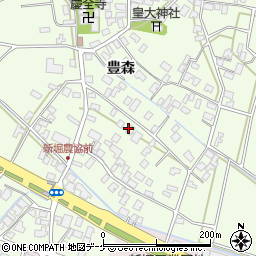 山形県酒田市新堀豊森周辺の地図