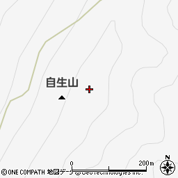 自生山周辺の地図