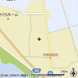 山形県酒田市中牧田谷地15周辺の地図