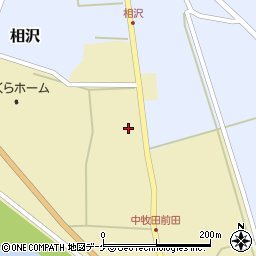 山形県酒田市中牧田谷地周辺の地図