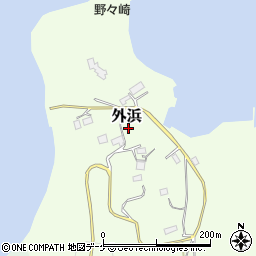 宮城県気仙沼市外浜周辺の地図