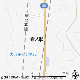 岩手県一関市真柴岩ノ沢46周辺の地図