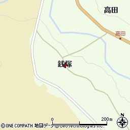 岩手県一関市藤沢町砂子田銭塚周辺の地図