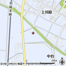山形県酒田市砂越中台周辺の地図