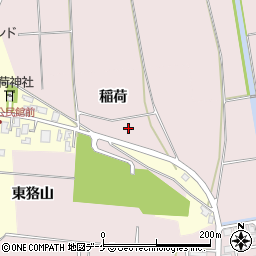 山形県酒田市坂野辺新田稲荷周辺の地図