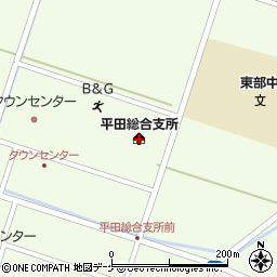 酒田市役所　平田総合支所建設産業課産業係周辺の地図