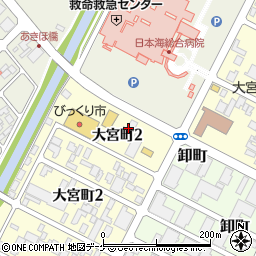 サンデュエル酒田大宮町周辺の地図
