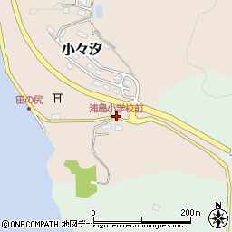 浦島小学校前周辺の地図