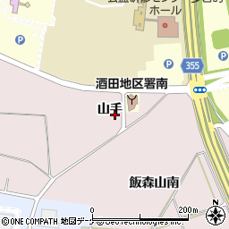 山形県酒田市宮野浦山手周辺の地図