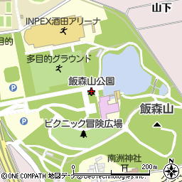 飯森山公園周辺の地図