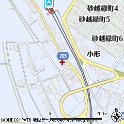 山形県酒田市砂越上川原210-6周辺の地図