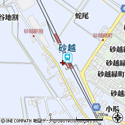 砂越駅周辺の地図
