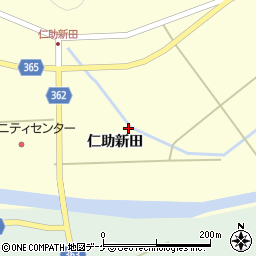 山形県酒田市北俣仁助新田43-1周辺の地図