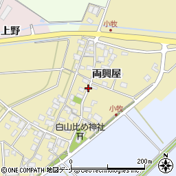 山形県酒田市小牧両興屋周辺の地図