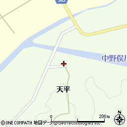 山形県酒田市中野俣天平4周辺の地図