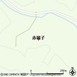 岩手県一関市萩荘赤猪子周辺の地図